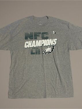 Fanatics Gray "NFC Champions" Philadelphia Eagles Short Sleeve Tee